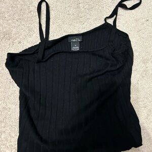 Rue21 Black Ribbed Camisole Top